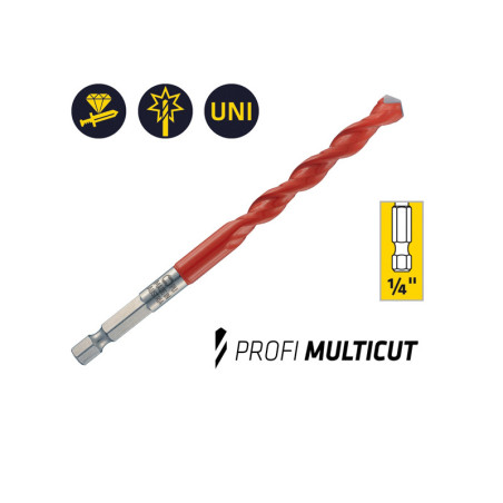 Универсалнo свредло (бургия) Alpen Profi Multicut - 1/4" опашка, 8 мм