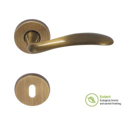 Forme Basic Clara Interior Door Handles - Polished Bronze, For Standard Key