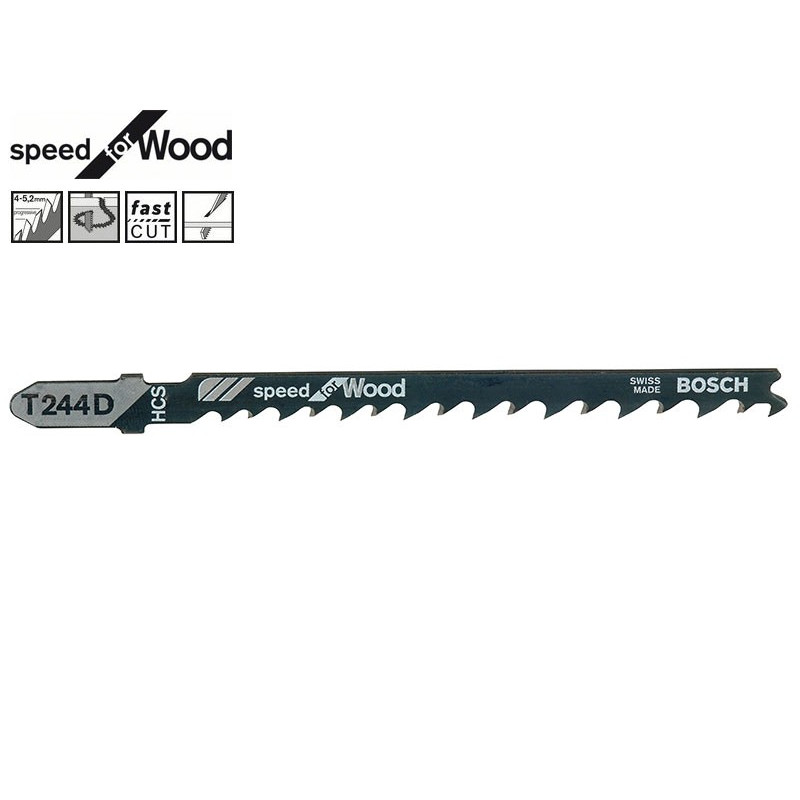 Нож за зеге за дърво Bosch Speed for Wood T244D Нож за зеге за дърво Bosch Speed for Wood T244D
