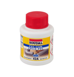 Бързосъхнещо лепило за PVC тръби и инсталации Soudal 42A - 250 мл