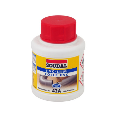 Бързосъхнещо лепило за PVC тръби и инсталации Soudal 42A - 250 мл