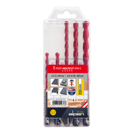 Alpen Profi Multicut SPM 5 Universal Drill Bits Set