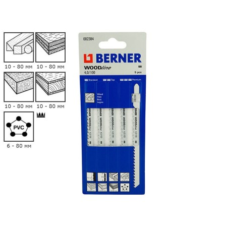Ножове за зеге (прободен трион) за дърво Berner WoodLine 4.0/100 - 2384