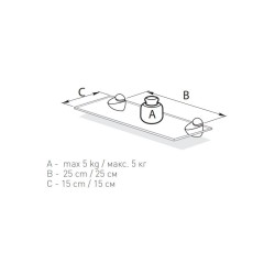 Pelican Shelf Support - Mini, Chrome
