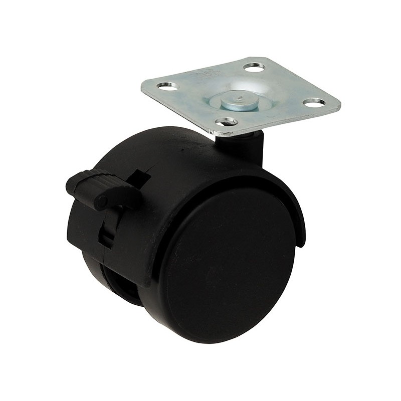 KAMA Furniture Castor With Plate And Brake - 40 mm