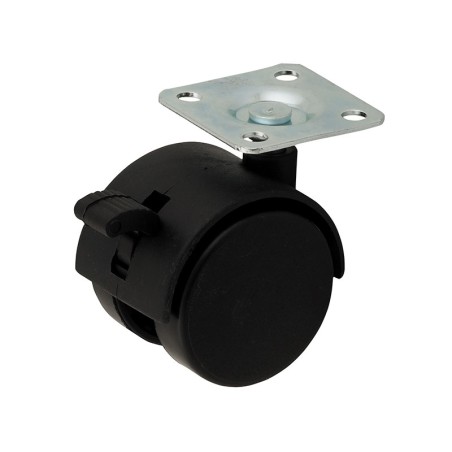KM Furniture Castor With Plate And Brake - 40 mm
