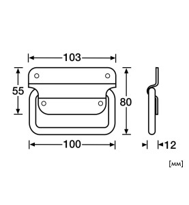 3440 Heavy Duty Drop Handle - Scheme