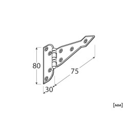 DMX ZAT 75 Decorative Triangular Hinge