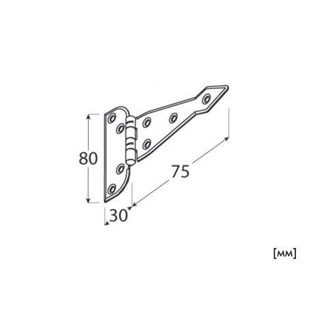 DMX ZAT 75 Decorative Triangular Hinge