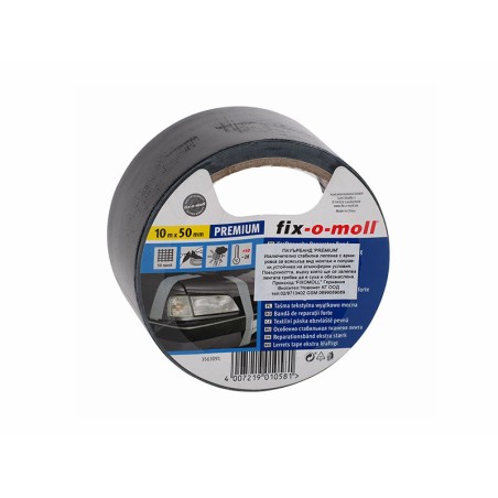 Водоустойчива лепенка за ремонтиране Fix-o-moll Power Tape - 10 м х 50 мм, Черен
