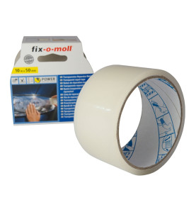 Водоустойчива лепенка за ремонт Fix-o-moll Power Tape - 10 м х 50 мм, Прозрачен