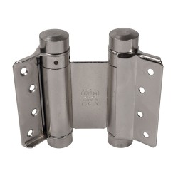 IBFM Double Acting Spring Hinges Set - 75 mm, Nickel, Up to 15 kg doors