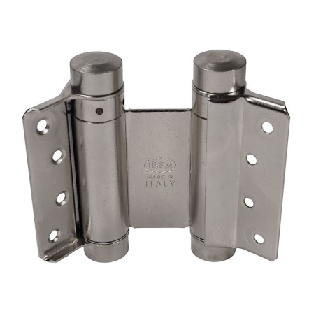 IBFM Double Acting Spring Hinges Set - 75 mm, Nickel, Up to 15 kg doors