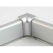 Aluminium Convex Skirting - Mini, Matte Chrome