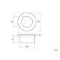 T35 Plastic Sliding Door Handle - 35 mm, Orange