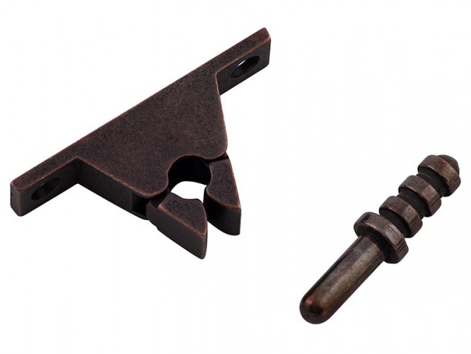 Metal Door Stopper With Locking Mechanism - Bronze