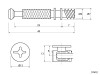 Минификс с болт, ексцентрик и винтова гайка SEM-MF-1003LM - схема