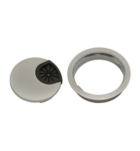Metal Cable Rosette - ∅60 mm, Matt Chrome