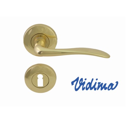 Vidima Sirius door handels - standard key, brass
