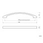 KAMA 1216 Furniture Handle - 128 mm, Matt Nickel