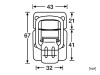Метална закопчалка за куфари и кутии (кейсове) Adam Hall 1600 - Схема