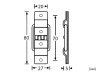 Метална панта за капаци на кутии с вграден ограничител Adam Hall 2527 - Схема