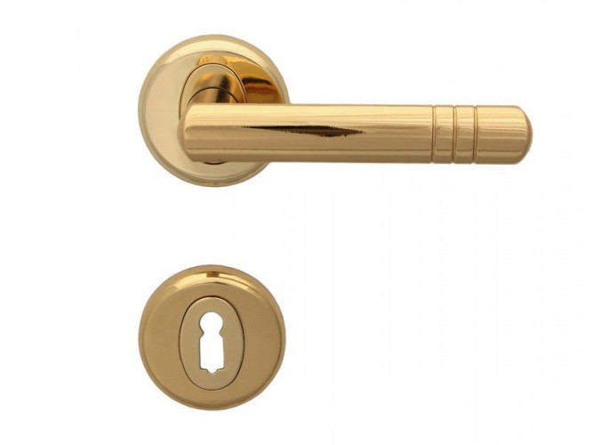 Wega Door Handle - For Standart Key, Gold