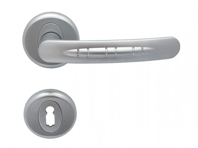 Cobra Door Handle - For Standard Key, matte chrome