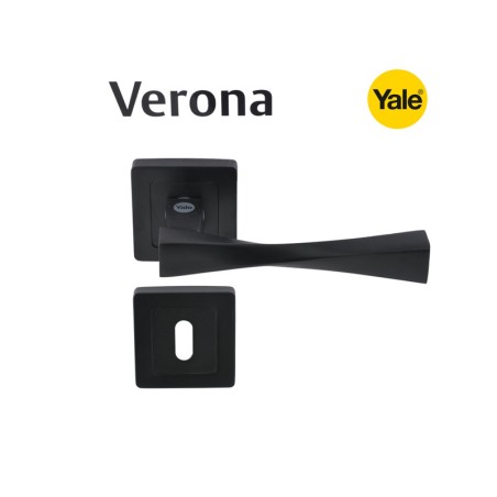 Дръжки за врати Verona Yale -Секретен патрон, черен мат