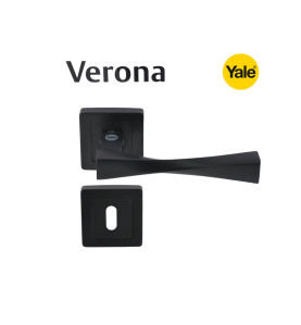 Дръжки за врати Verona Yale -Секретен патрон, черен мат