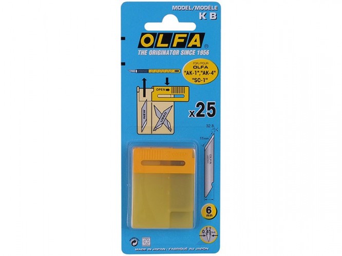 OLFA KB Multipurpose Art Spare Blades - Package