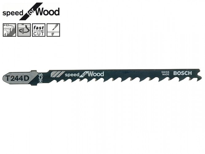 Bosch T244D Jigsaw Blade - For Wood