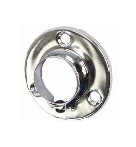 Round Wardrobe Rail Holder - 25 mm, Chrome