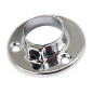 GTV Round Wardrobe Rail Holder - 25 mm, Chrome