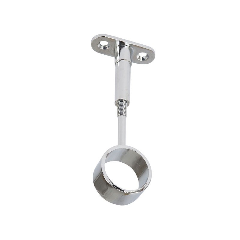 GTV Middle Adjustable Holder For Round Wardrobe Rail - 25 mm, Chrome