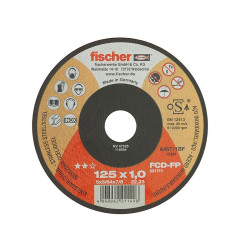 Тънък диск за рязане на стомана и неръждаема стомана Fischer Profi - 125 x 1.0 мм