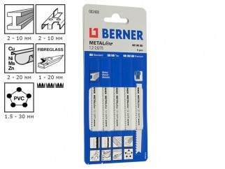 Berner MetalLine 1.2 - 2.6/75 Jigsaw Blades - For Metal