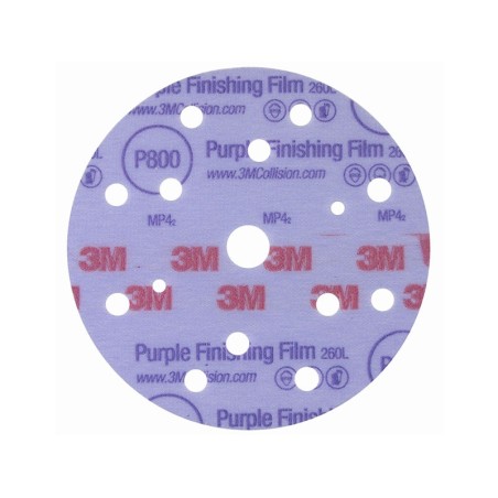 3M 260L Hookit Abrasive Velcro Film Discs, P800 - P1500 - Front