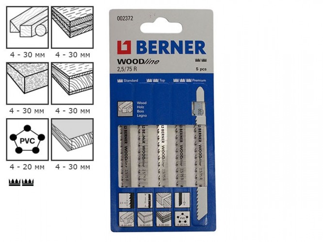 Berner Woodline R Jigsaw Blade - 1 pc. bulk