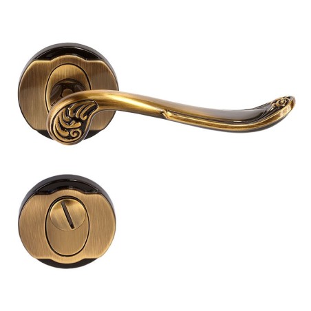 Tukana Interior Door Handles - WC, Old Gold