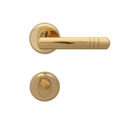 Wega Door Handle - For WC, Gold