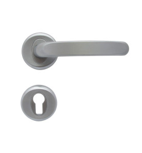 Regulus Interior Door Handles - Matte Chrome, For Cylinder