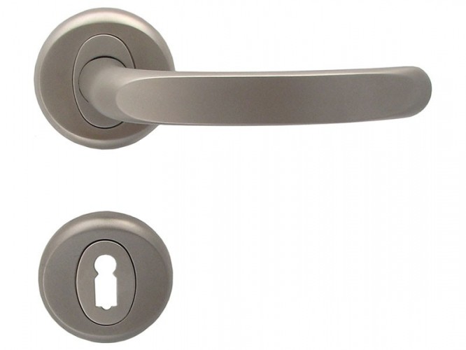Regulus Interior Door Handles - Matte Nickel, For Standard Key