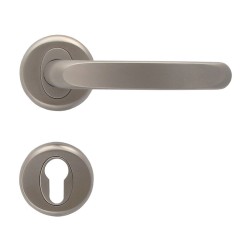 Regulus Interior Door Handles - Matte Nickel, For Cylinder