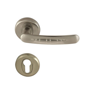 Cobra Door Handle - For Cylinder, Inox