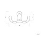 KAMA Z-005 Furniture Hook - Nickel Black