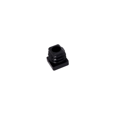 Square Tube End Cap - 15 x 15 mm, Black