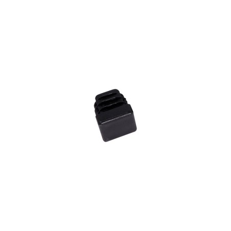 Square Tube End Cap - 15 x 15 mm, Black