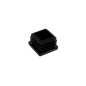 Square Tube End Cap - 25 x 25 mm, Black
