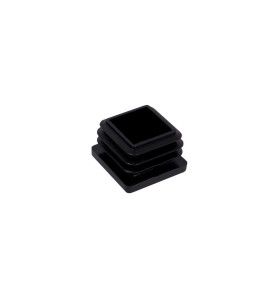Square Tube End Cap - 25 x 25 mm, Black